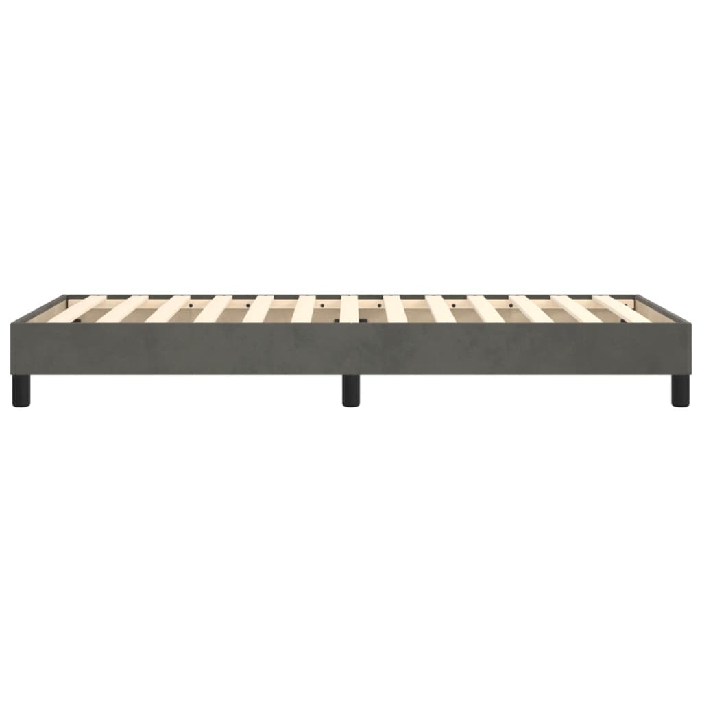 Boxspringframe Fluweel Donkergrijs 90 x 190 cm 25 cm