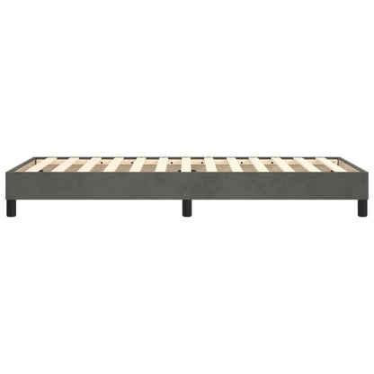 Boxspringframe Fluweel Donkergrijs 90 x 190 cm 25 cm