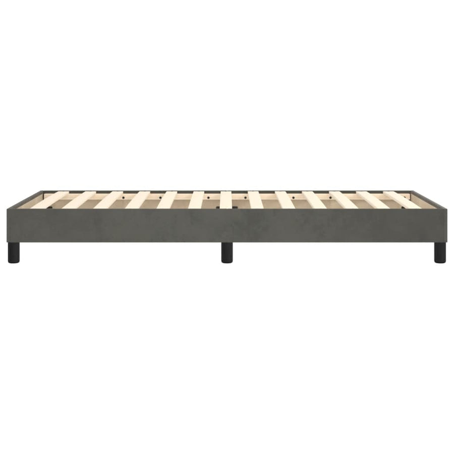 Boxspringframe Fluweel Donkergrijs 90 x 190 cm 25 cm