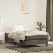 Boxspring bed 90x190 cm fluweel donkergrijs