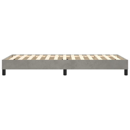 Boxspringframe Fluweel Lichtgrijs 90 x 200 cm 25 cm