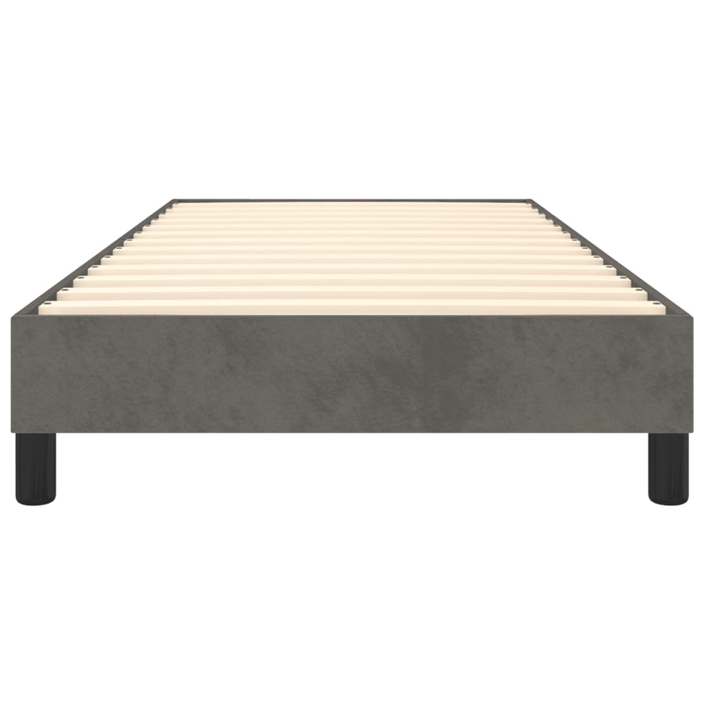 Boxspringframe Fluweel Donkergrijs 90 x 200 cm 25 cm