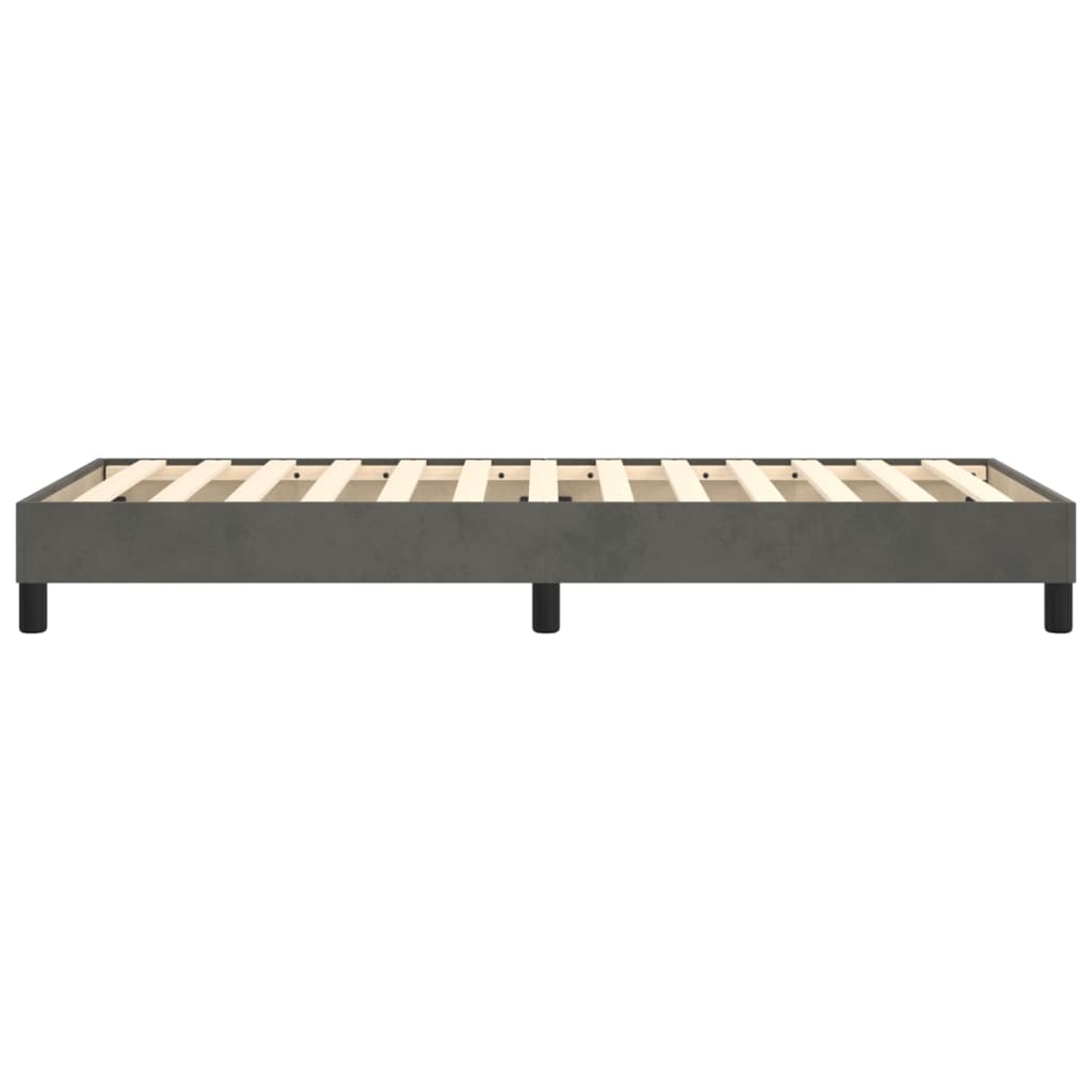 Boxspringframe Fluweel Donkergrijs 90 x 200 cm 25 cm