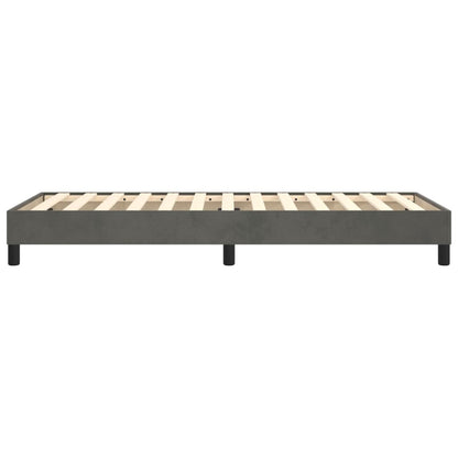 Boxspringframe Fluweel Donkergrijs 90 x 200 cm 25 cm