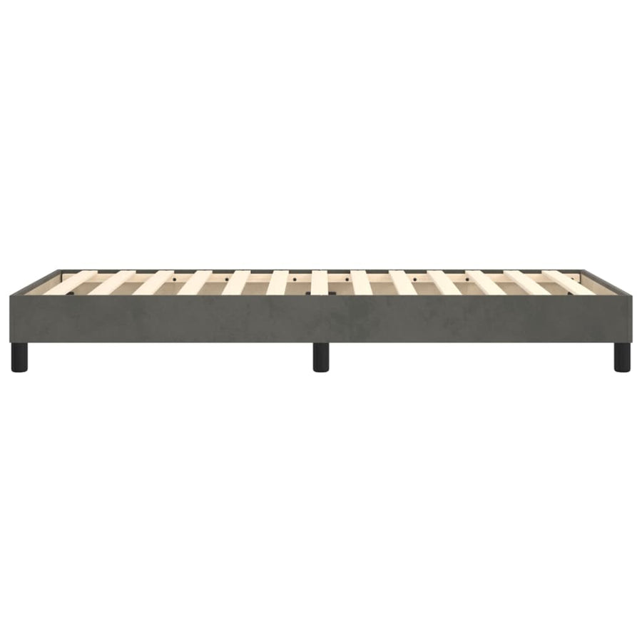 Boxspringframe Fluweel Donkergrijs 90 x 200 cm 25 cm