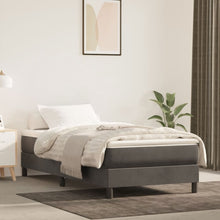 Boxspringframe Fluweel Donkergrijs 90 x 200 cm 25 cm