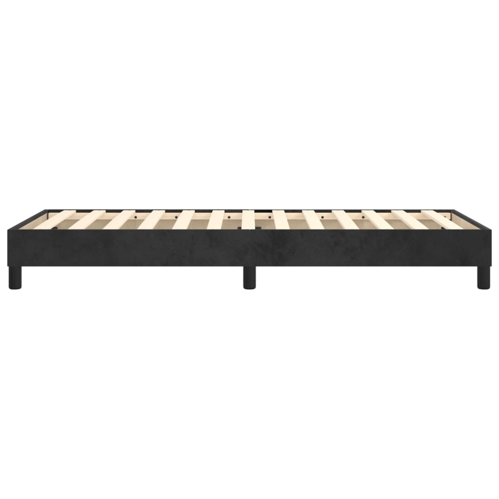 Boxspringframe Fluweel Zwart 90 x 200 cm 25 cm