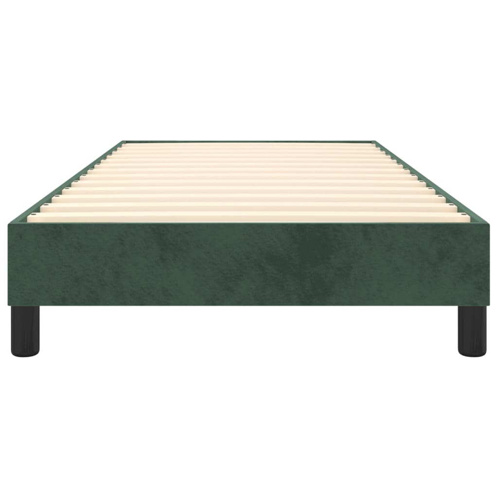 Boxspringframe Fluweel Donkergroen 90 x 200 cm 25 cm