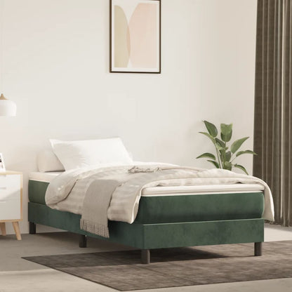 Boxspringframe Fluweel Donkergroen 90 x 200 cm 25 cm