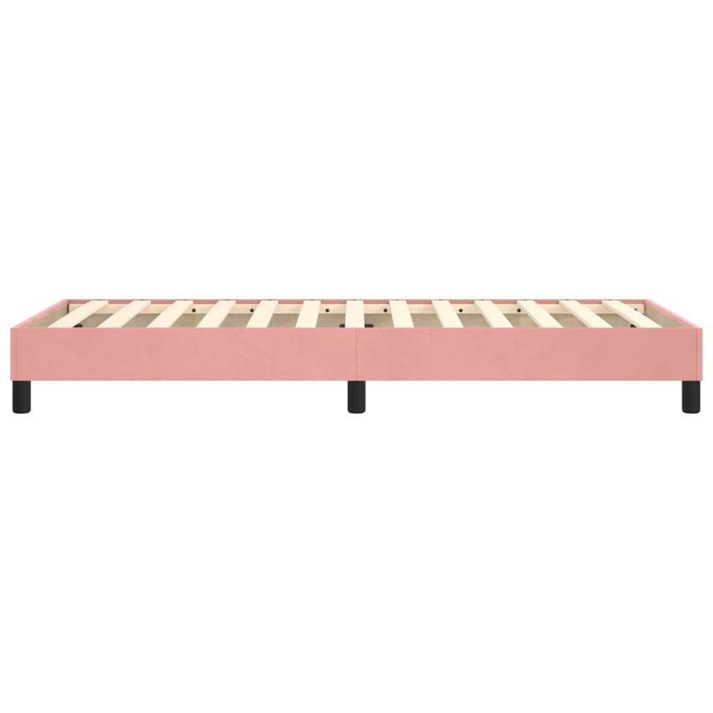 Boxspringframe Fluweel Roze 90 x 200 cm 25 cm