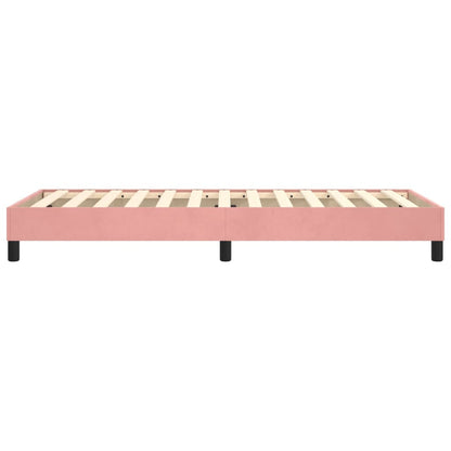 Boxspringframe Fluweel Roze 90 x 200 cm 25 cm