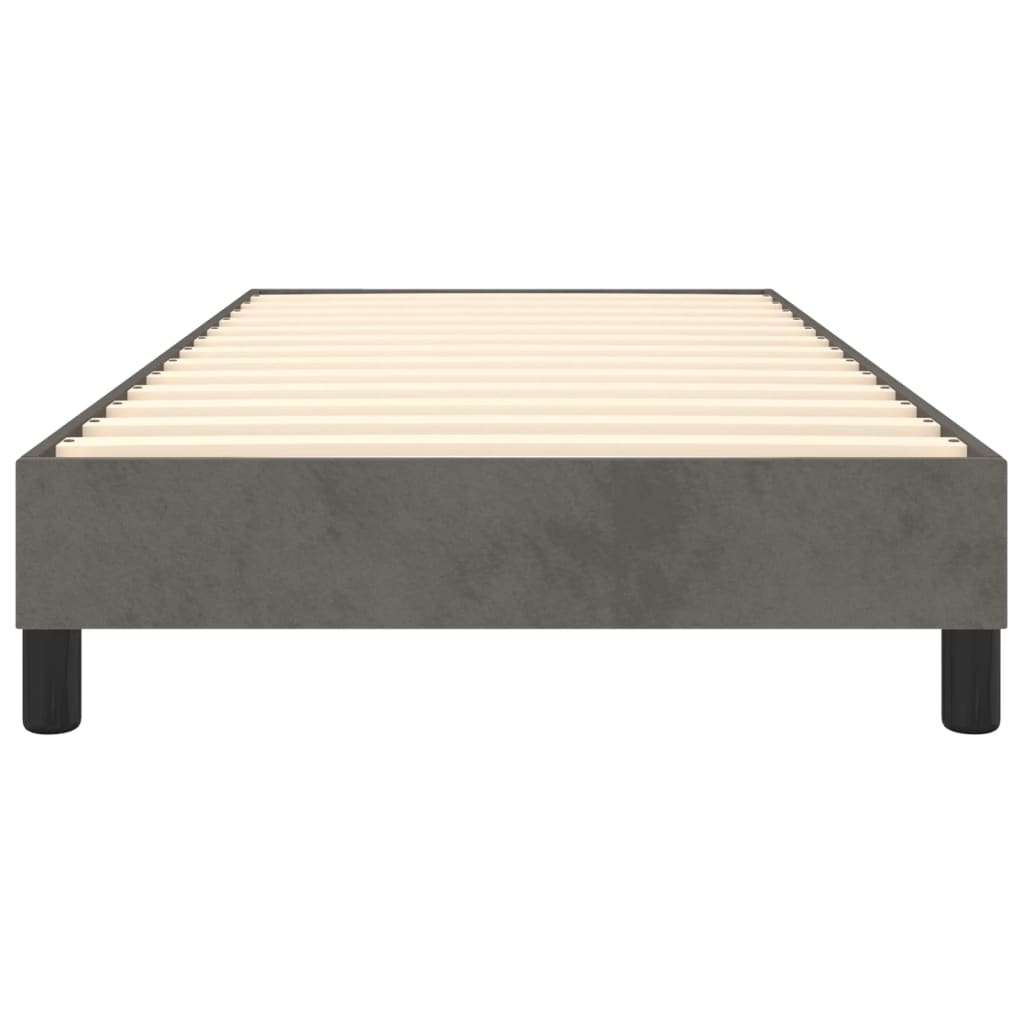 Boxspringframe Fluweel Donkergrijs 100 x 200 cm 25 cm