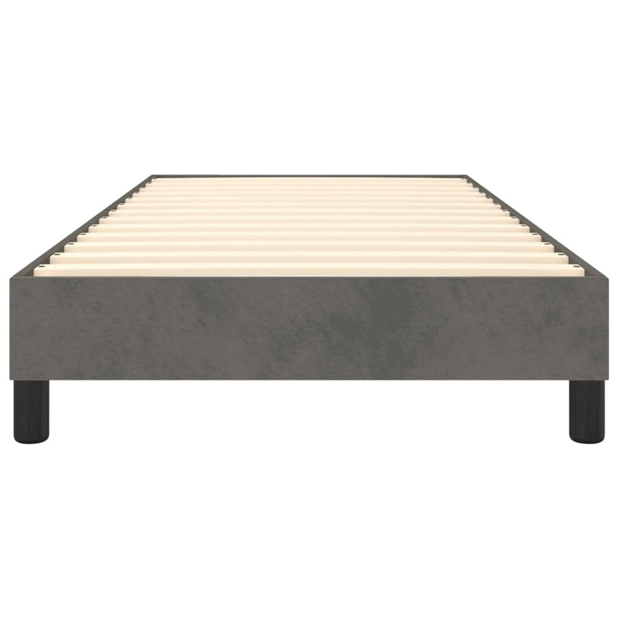 Boxspringframe Fluweel Donkergrijs 100 x 200 cm 25 cm