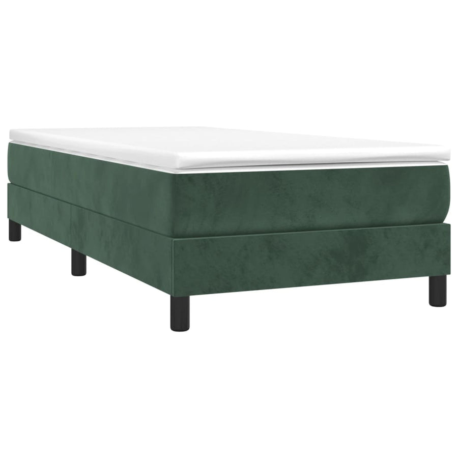 Boxspringframe Fluweel Donkergroen 100 x 200 cm 25 cm