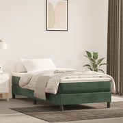 Boxspring bed 100x200 cm fluweel donkergroen