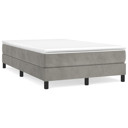 Boxspringframe Fluweel Lichtgrijs 120 x 200 cm 25 cm