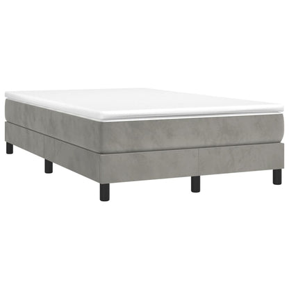 Boxspringframe Fluweel Lichtgrijs 120 x 200 cm 25 cm