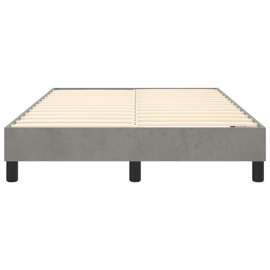 Boxspringframe Fluweel Lichtgrijs 120 x 200 cm 25 cm