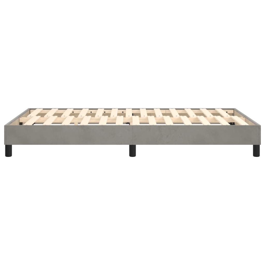 Boxspringframe Fluweel Lichtgrijs 120 x 200 cm 25 cm