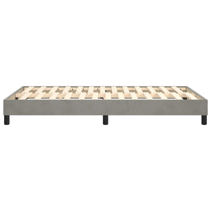 Boxspringframe Fluweel Lichtgrijs 120 x 200 cm 25 cm