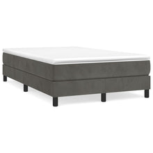 Boxspringframe Fluweel Donkergrijs 120 x 200 cm 25 cm