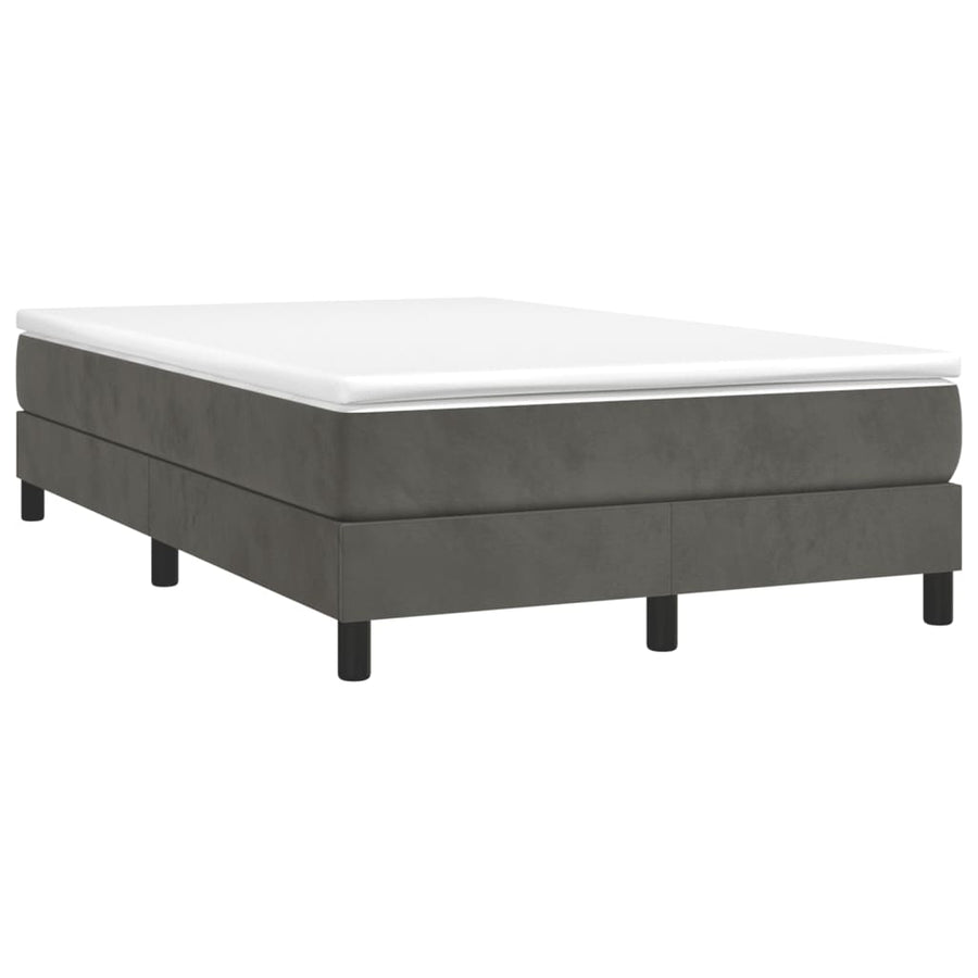 Boxspringframe Fluweel Donkergrijs 120 x 200 cm 25 cm