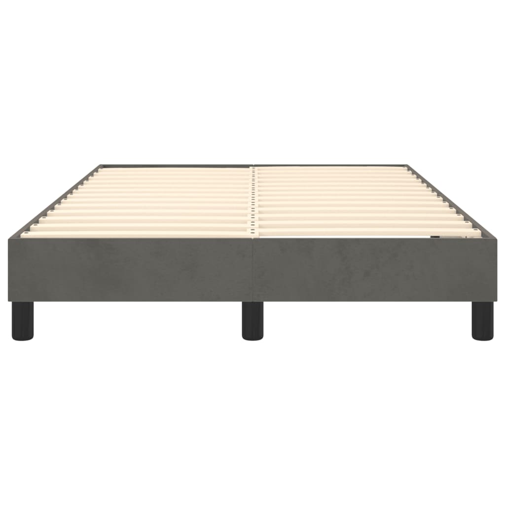 Boxspringframe Fluweel Donkergrijs 120 x 200 cm 25 cm