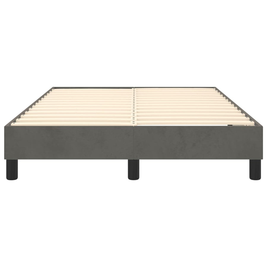 Boxspringframe Fluweel Donkergrijs 120 x 200 cm 25 cm