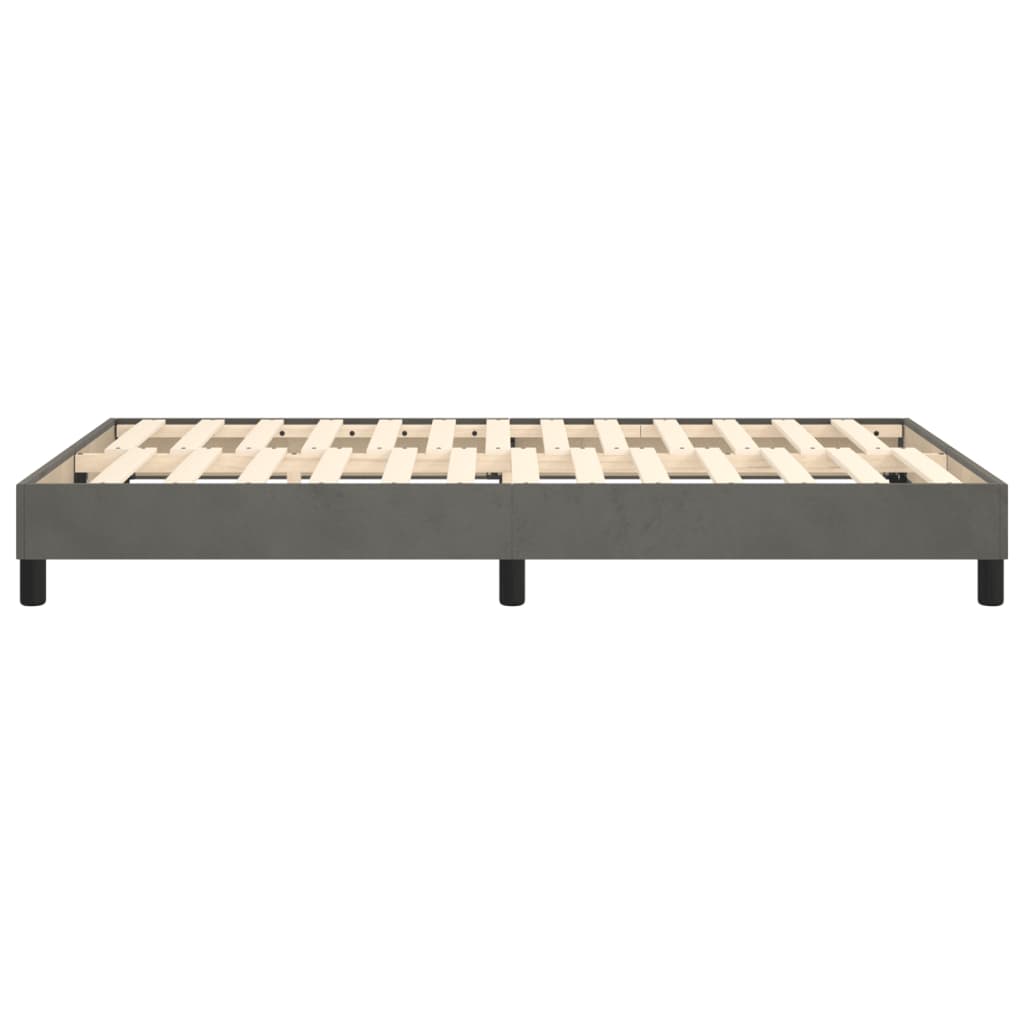 Boxspringframe Fluweel Donkergrijs 120 x 200 cm 25 cm