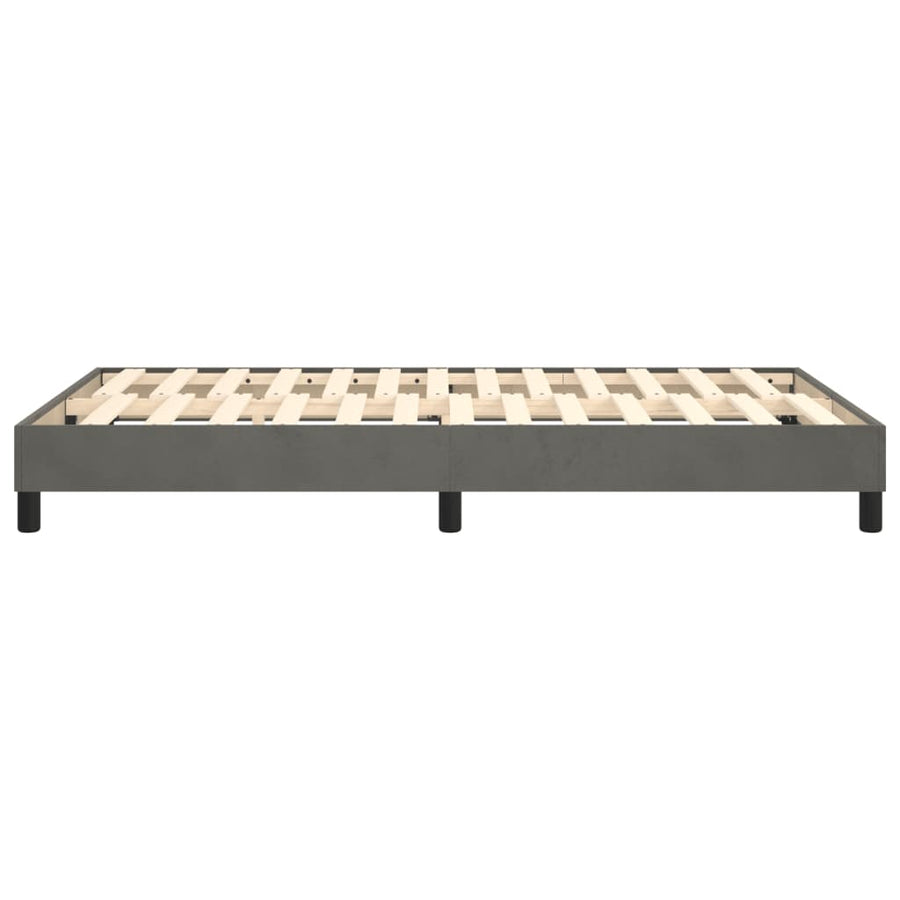 Boxspringframe Fluweel Donkergrijs 120 x 200 cm 25 cm
