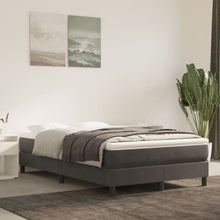 Boxspringframe Fluweel Donkergrijs 120 x 200 cm 25 cm