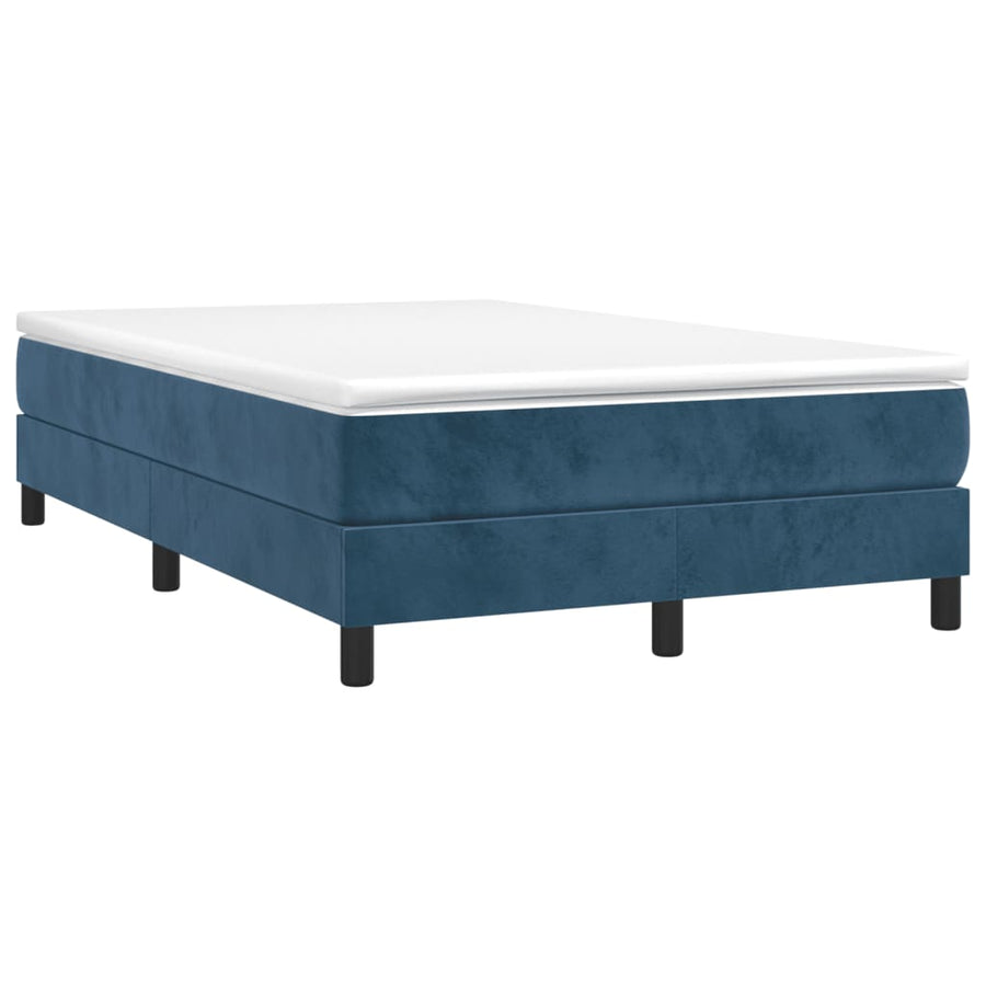 Boxspringframe fluweel donkerblauw 120x200 cm 120 x 200 cm 25 cm