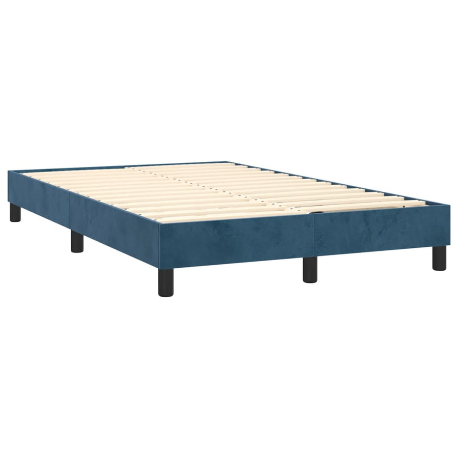 Boxspringframe fluweel donkerblauw 120x200 cm 120 x 200 cm 25 cm