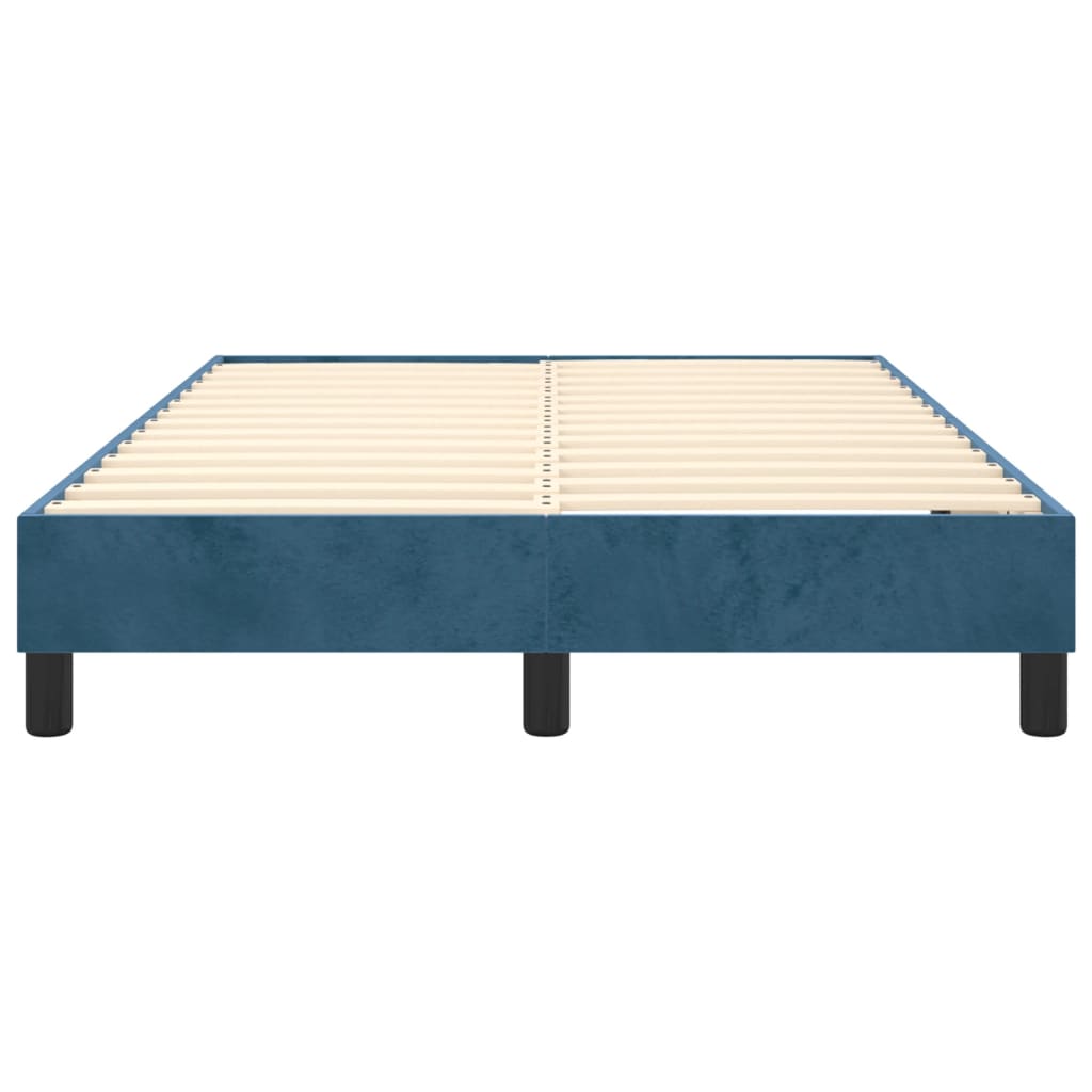 Boxspringframe fluweel donkerblauw 120x200 cm 120 x 200 cm 25 cm