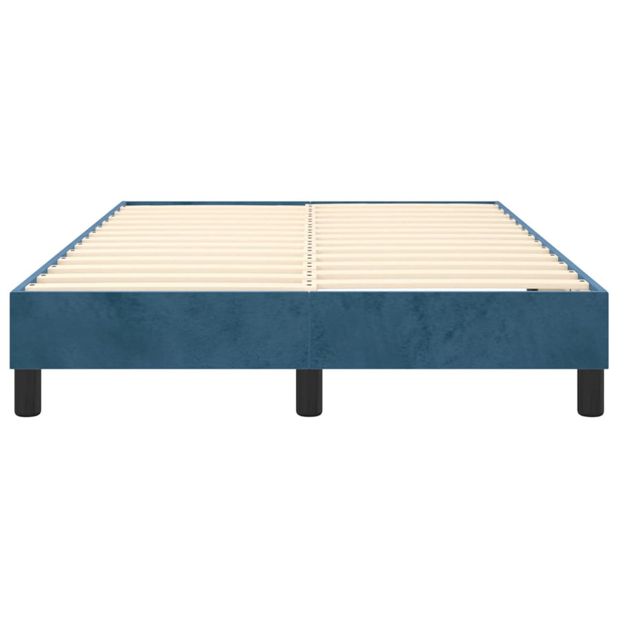 Boxspringframe fluweel donkerblauw 120x200 cm 120 x 200 cm 25 cm