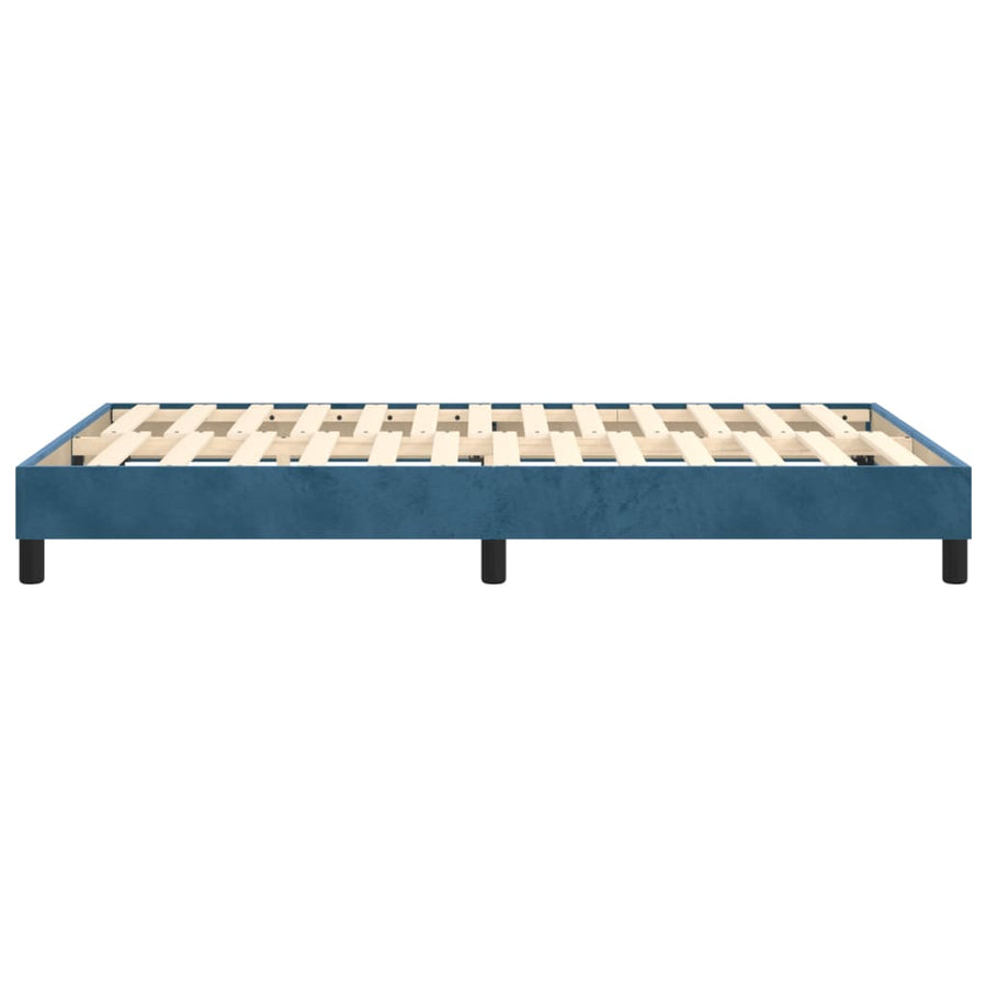 Boxspringframe fluweel donkerblauw 120x200 cm 120 x 200 cm 25 cm
