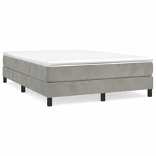 Boxspringframe Fluweel Lichtgrijs 140 x 190 cm 25 cm