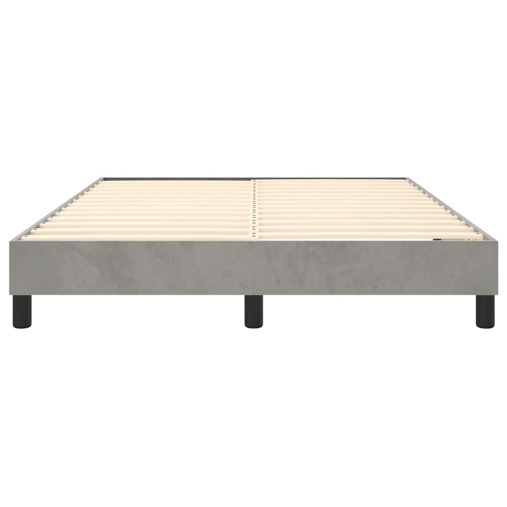 Boxspringframe Fluweel Lichtgrijs 140 x 190 cm 25 cm