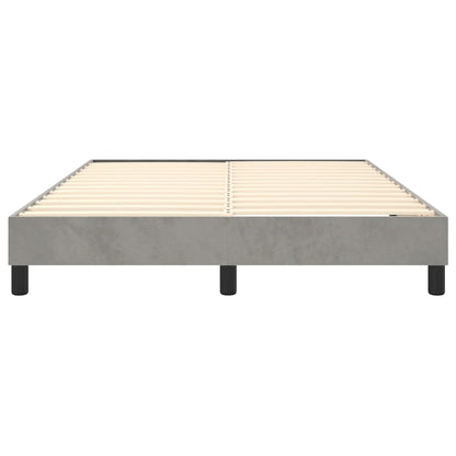 Boxspringframe Fluweel Lichtgrijs 140 x 190 cm 25 cm