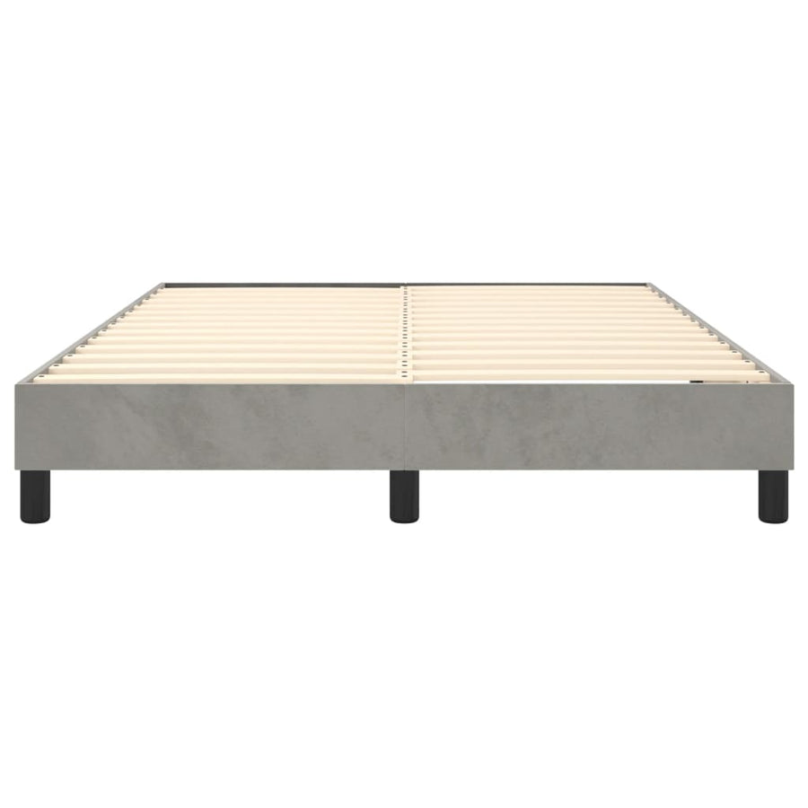 Boxspringframe Fluweel Lichtgrijs 140 x 190 cm 25 cm