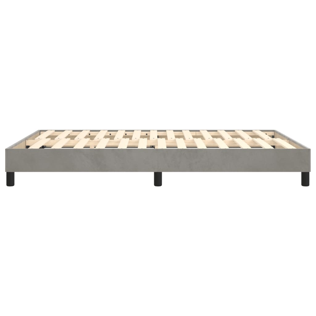 Boxspringframe Fluweel Lichtgrijs 140 x 190 cm 25 cm
