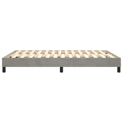 Boxspringframe Fluweel Lichtgrijs 140 x 190 cm 25 cm
