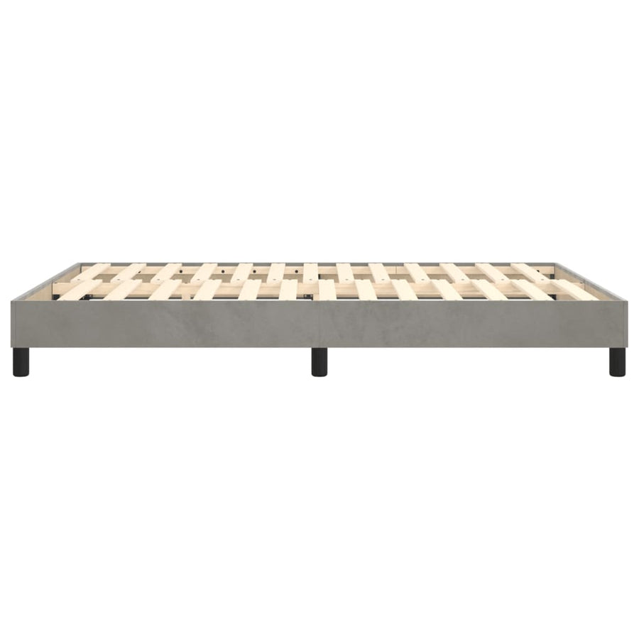 Boxspringframe Fluweel Lichtgrijs 140 x 190 cm 25 cm