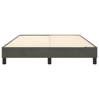 Boxspringframe Fluweel Donkergrijs 140 x 190 cm 25 cm