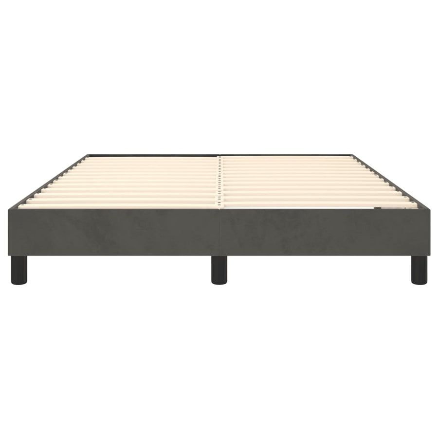 Boxspringframe Fluweel Donkergrijs 140 x 190 cm 25 cm