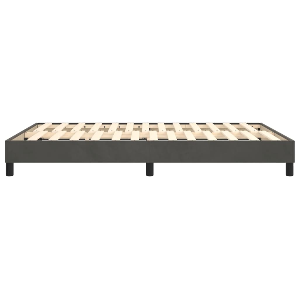 Boxspringframe Fluweel Donkergrijs 140 x 190 cm 25 cm