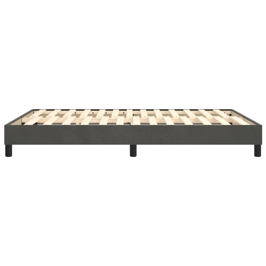 Boxspringframe Fluweel Donkergrijs 140 x 190 cm 25 cm
