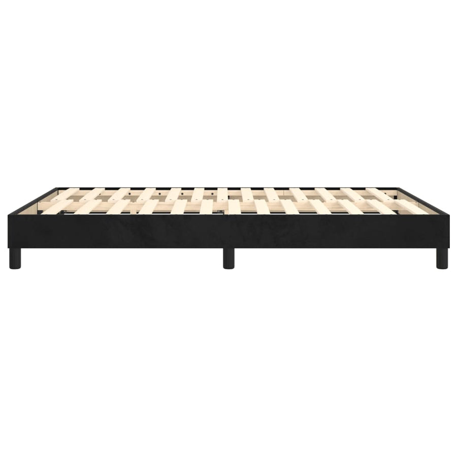 Boxspringframe Fluweel Zwart 140 x 190 cm 25 cm
