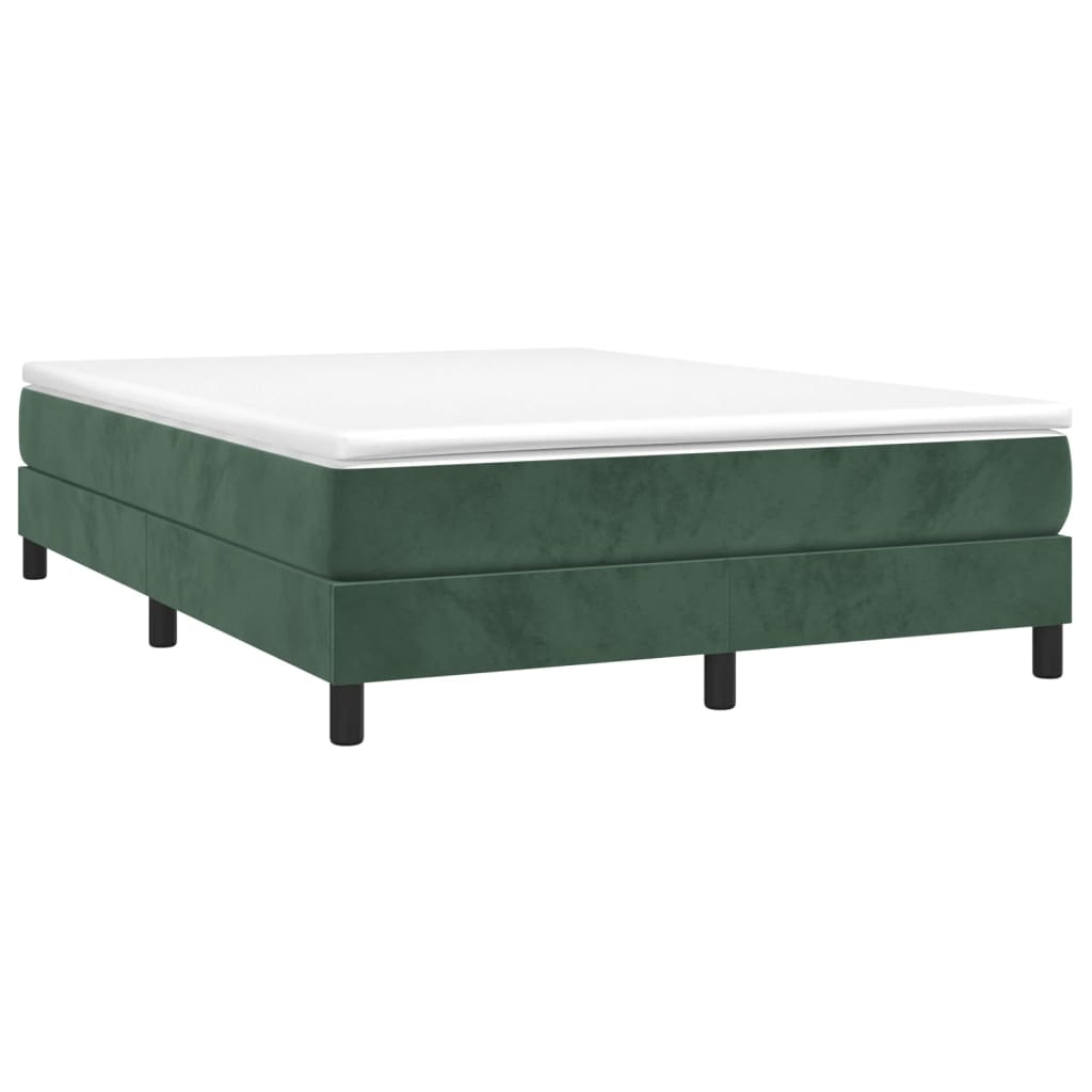 Boxspringframe Fluweel Donkergroen 140 x 190 cm 25 cm