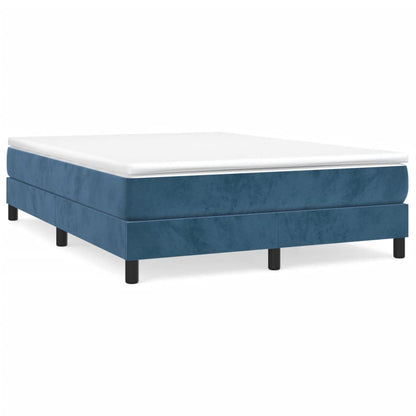 Boxspringframe Fluweel Donkerblauw 140 x 190 cm 25 cm